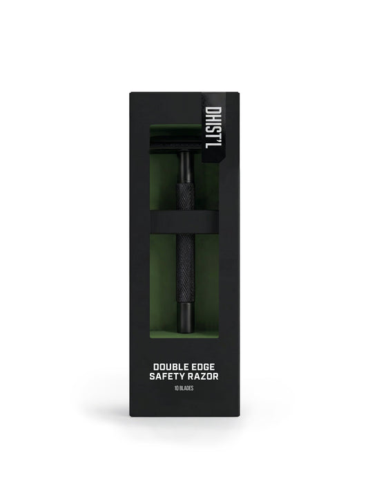 DOUBLE-EDGE SAFETY RAZOR + 10 BLADES | SMOOTHER SHAVE, LESS IRRITATION