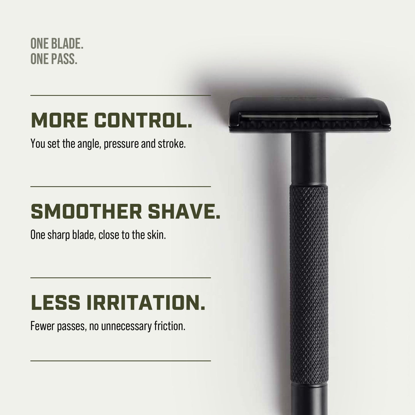 DOUBLE-EDGE SAFETY RAZOR + 10 BLADES | SMOOTHER SHAVE, LESS IRRITATION