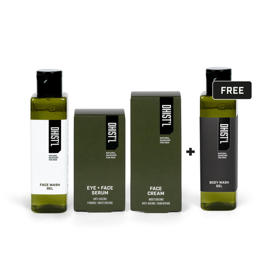 3-STEP ROUTINE DRY SKIN: FACE WASH + EYE/FACE SERUM + FACE CREAM